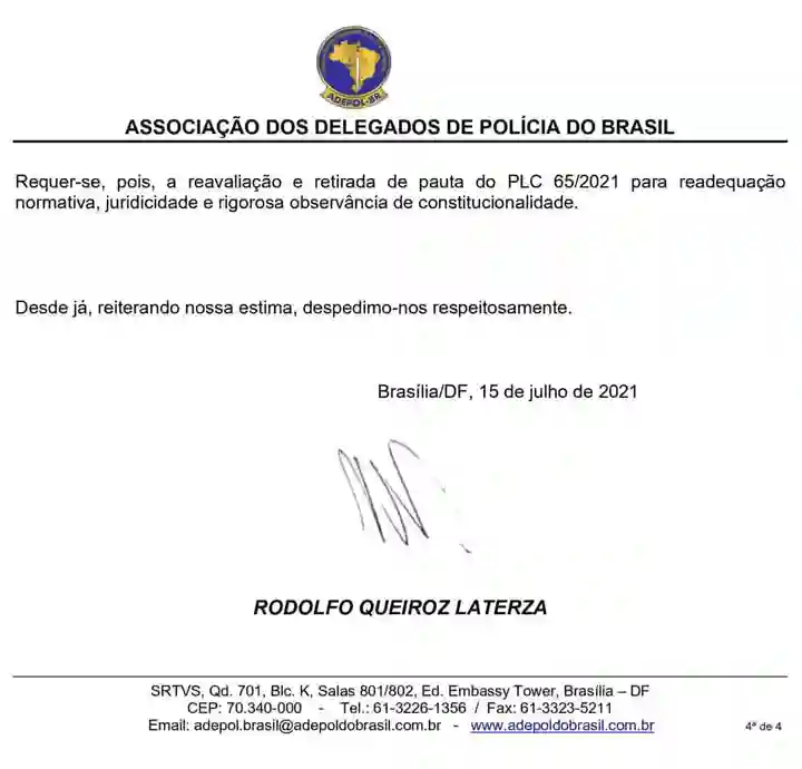 Alerta sobre inconstitucionalidade material da LC 65-2021-d